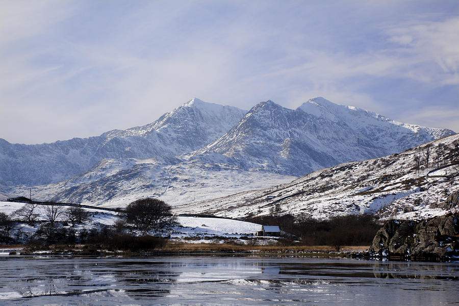 Mount Snowdon in Winter from Capel Curig Photograph by Elgol