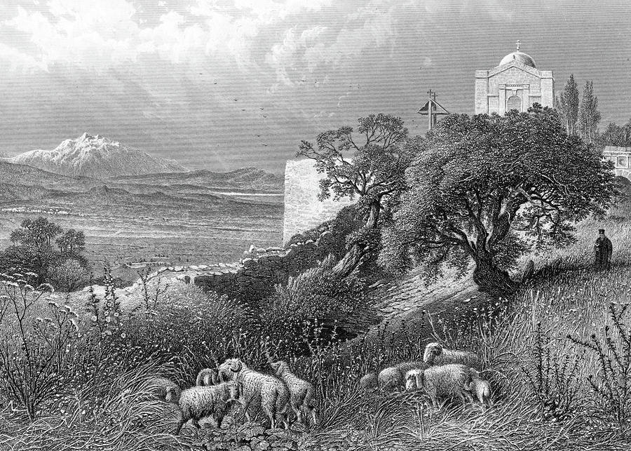 Mount Tabor in 1881 Photograph by Munir Alawi