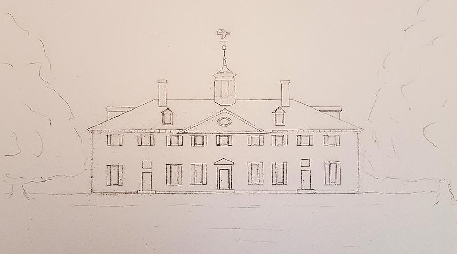 Mount Vernon Drawing by John Klobucher