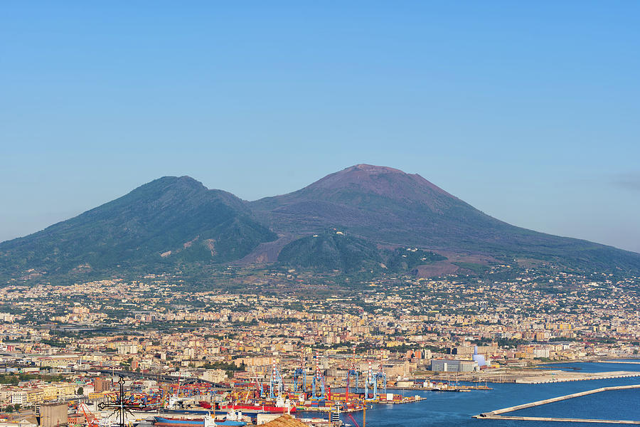 Mount Vesuvius And Naples Cityscape Photograph by Artur Bogacki