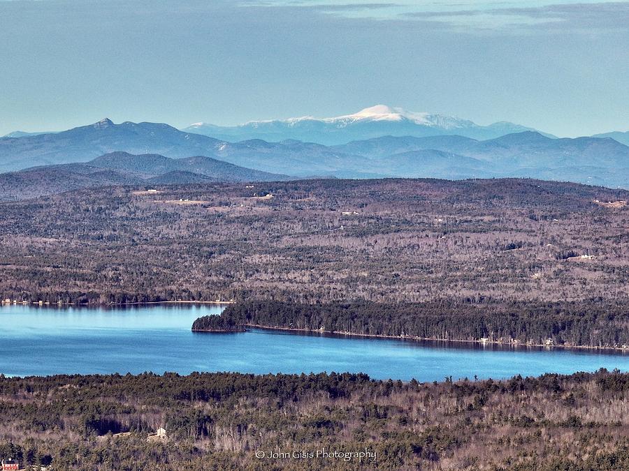 Mount Washington and Chocorua over Lake Wentworth  Photograph by John Gisis