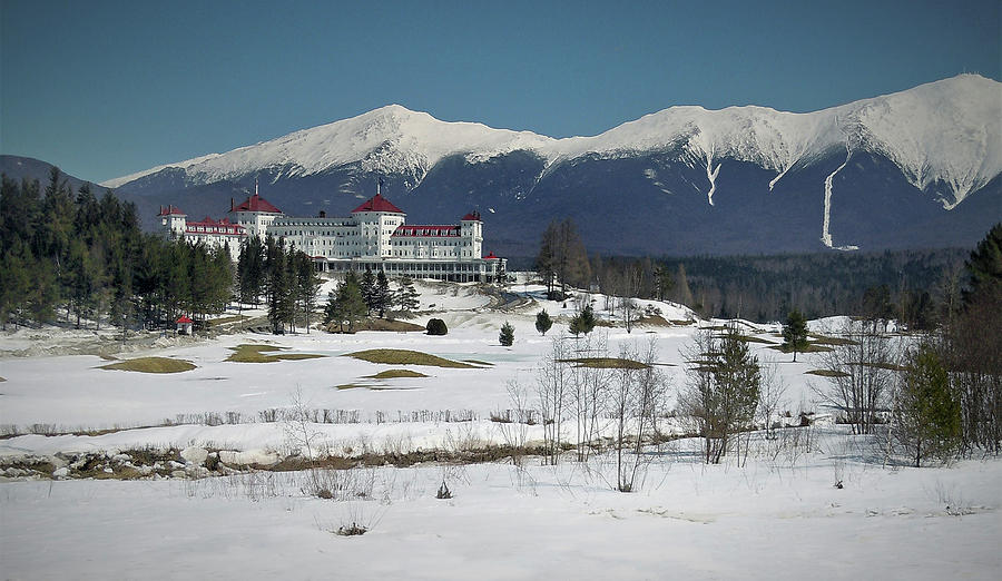 Mount Washington and the Hotel in Early Spring Photograph by Nancy Griswold