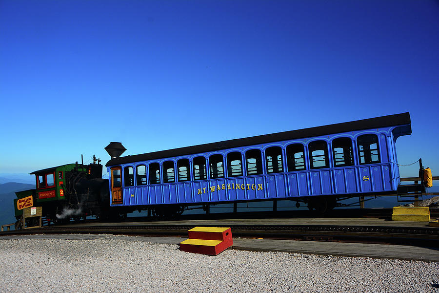 Mount Washington Cog Railway Bio Diesel Train at the Summit Station  Photograph by Raymond Salani III