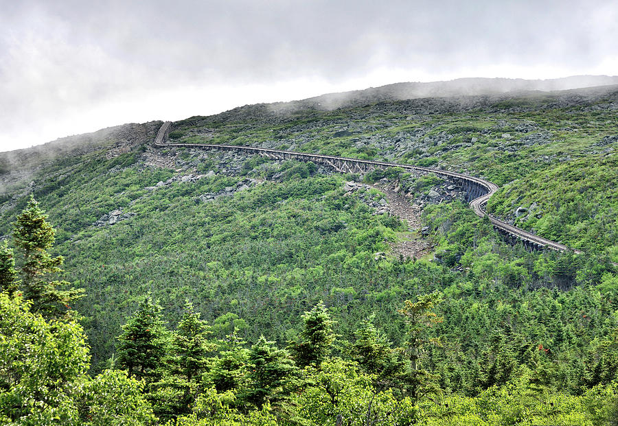 Mount Washington cog railway - New Hampshire Photograph by Brendan Reals