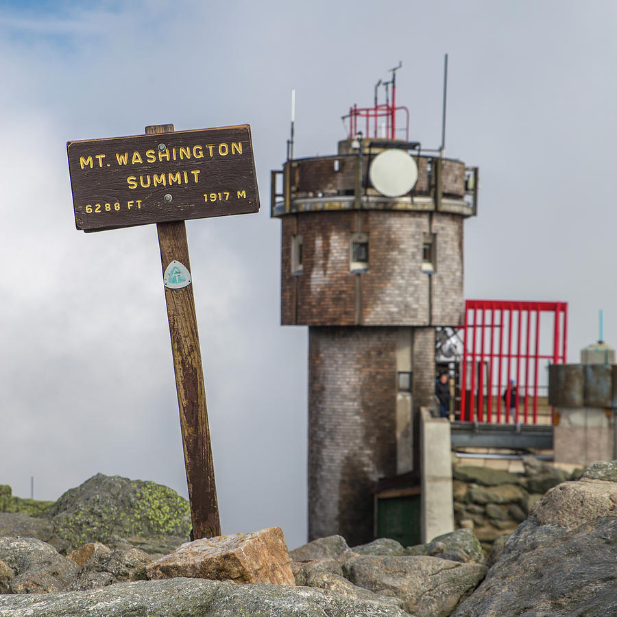 Mount Washington Summit Sign Photograph by Chris Whiton