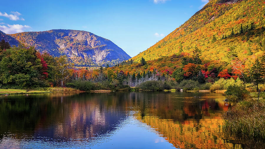 Mount Willard and Webster Cliff Reflection in Willey Pond in Crawford Notch Photograph by Jeff Folger Mount Willard and Webster Cliff Reflection in Willey Pond in Crawford Notch Photograph by Jeff Folger