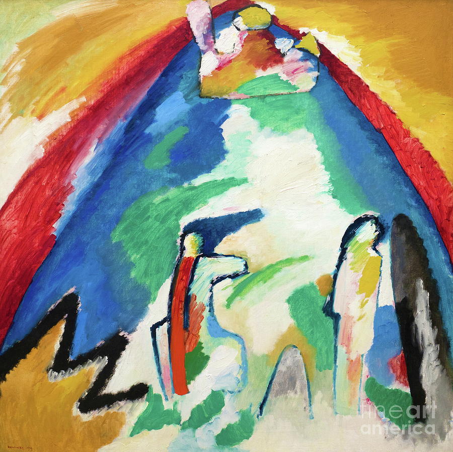 Mountain 1909 Painting by Wassily Kandinsky