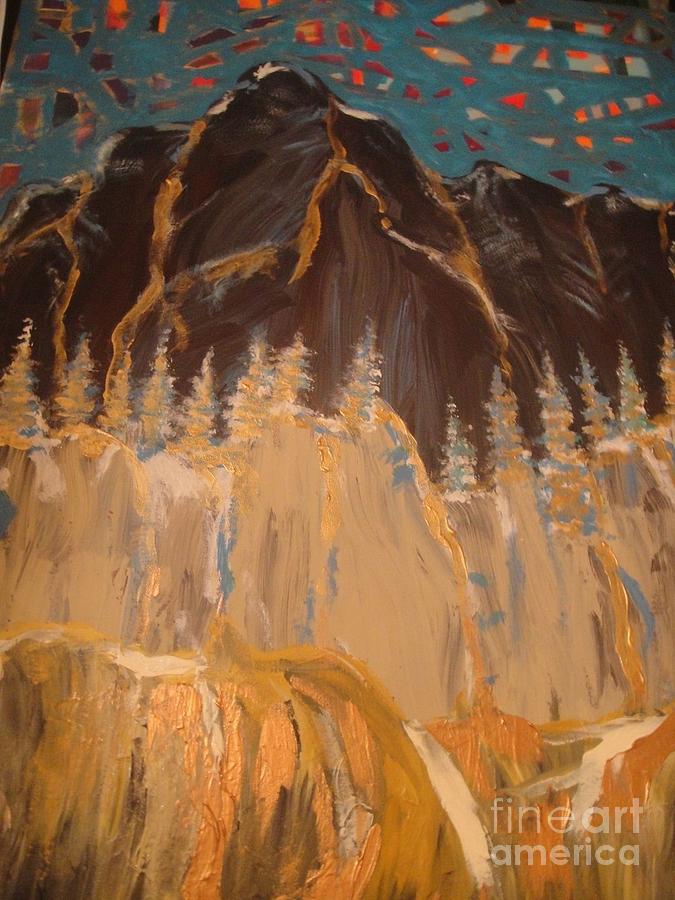 Mountain Abstract Painting by Patrick Grills