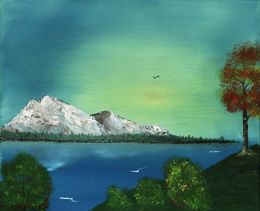Mountain and Lake Haze Painting by Anastasiya Malakhova