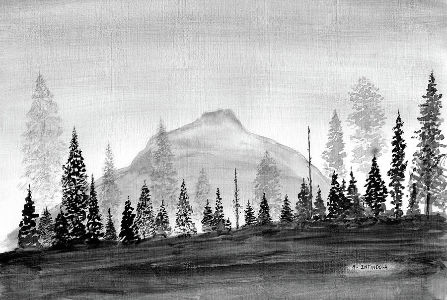Mountain And Woods Painting by Al Intindola