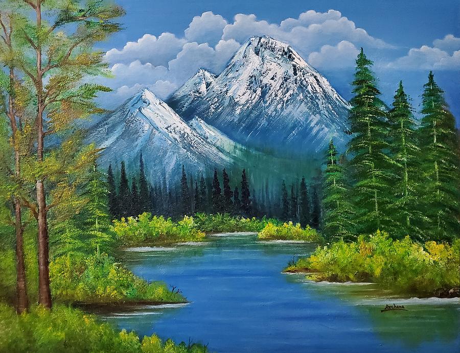 Mountain Painting by Archana Gautam - Fine Art America