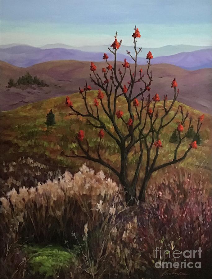 Mountain Ash Asheville  Painting by Anne Marie Brown