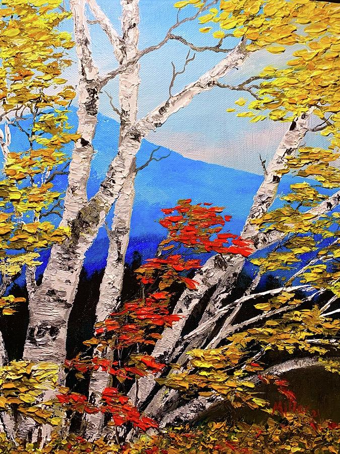 Mountain Autumn Painting by Peggy Miller