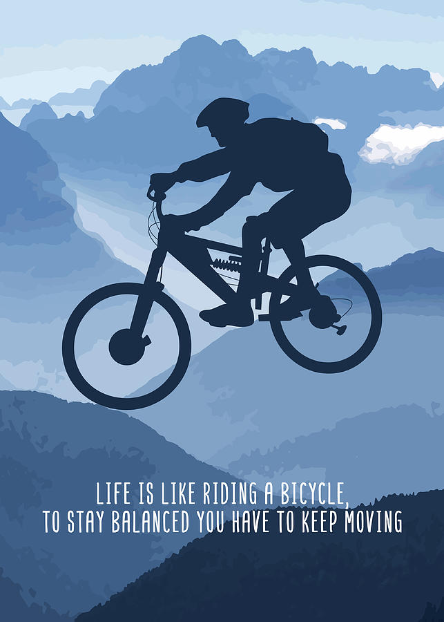 Mountain Bike Freeride Downhill Wall Art Decor Life Is Like Riding A ...