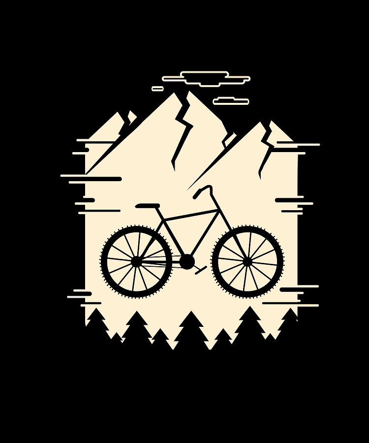 Mountain Bike MTB Mountains Trails Bikes Digital Art by Maximus Designs ...