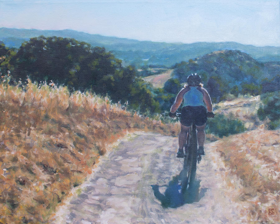 Mountain Biker Painting by Kerima Swain