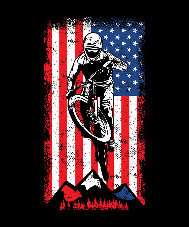 Mountain Biking 4th of July America USA Digital Art by P A - Fine Art ...