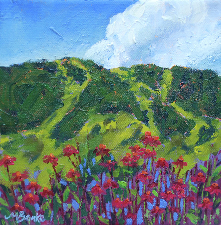 Mountain Blooms Painting by Mary Benke