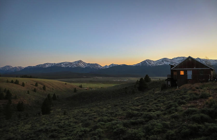 Mountain Sunset Photograph - Mountain Cabin Sunset by Dan Sproul