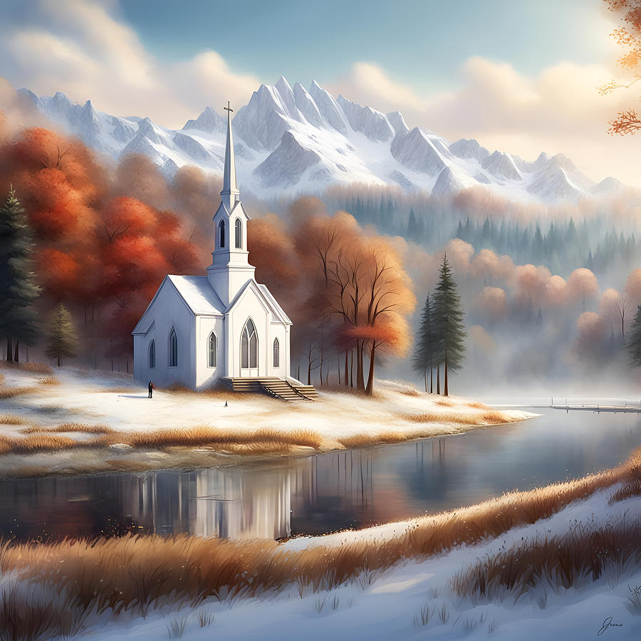 Mountain Church 06DEC23 Digital Art by Greg Joens