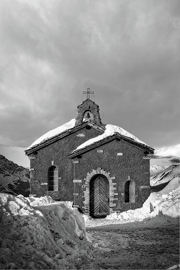 Mountain Church BW Photograph by Bob Pardue