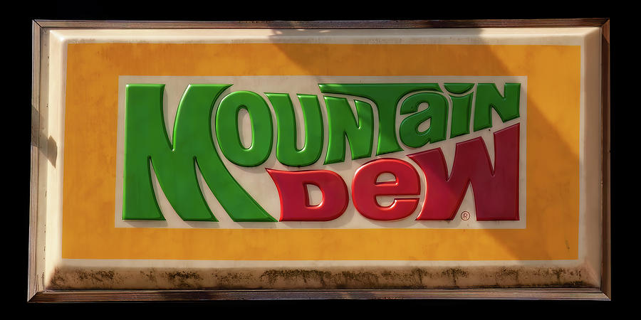 Man Cave Sign Photograph - Mountain Dew Sign by Flees Photos
