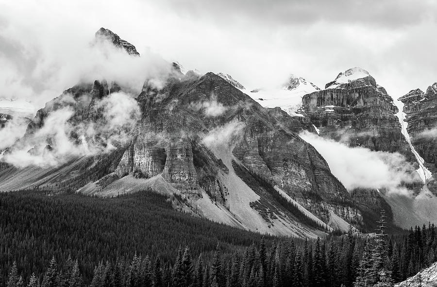 Mountain Drama Black And White Photograph by Dan Sproul
