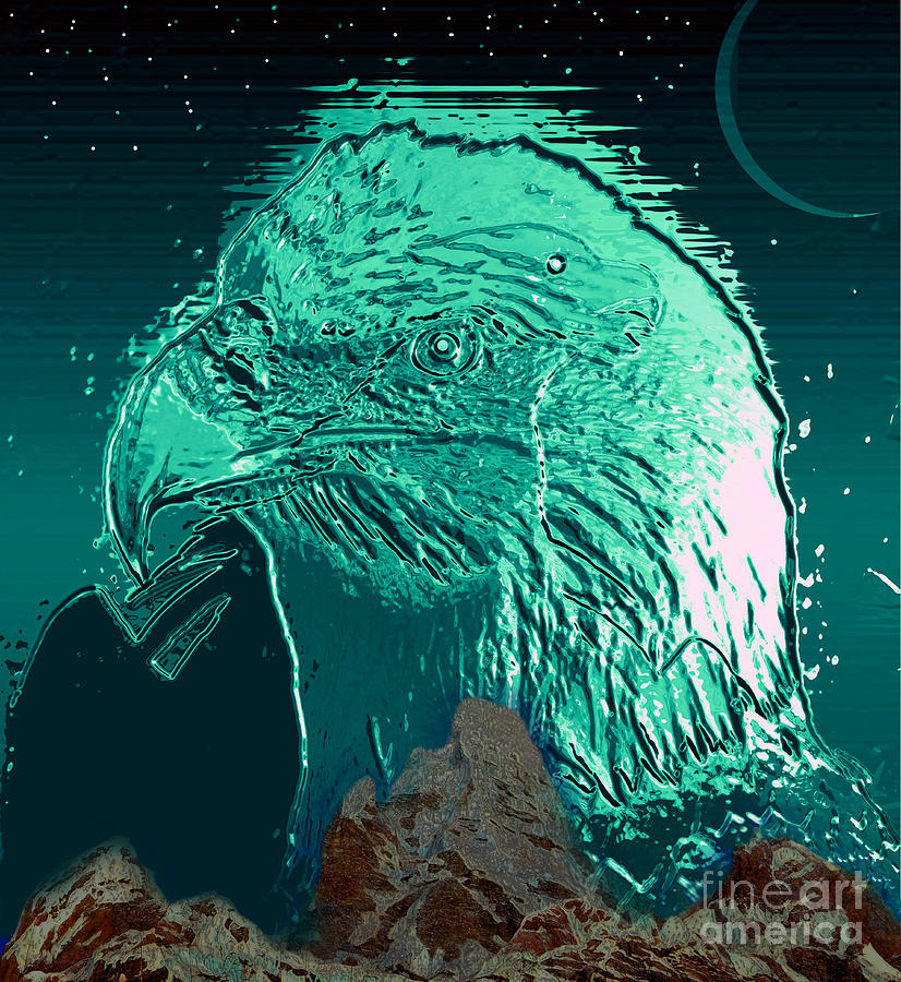 Mountain eagles Mixed Media by David Lee Thompson