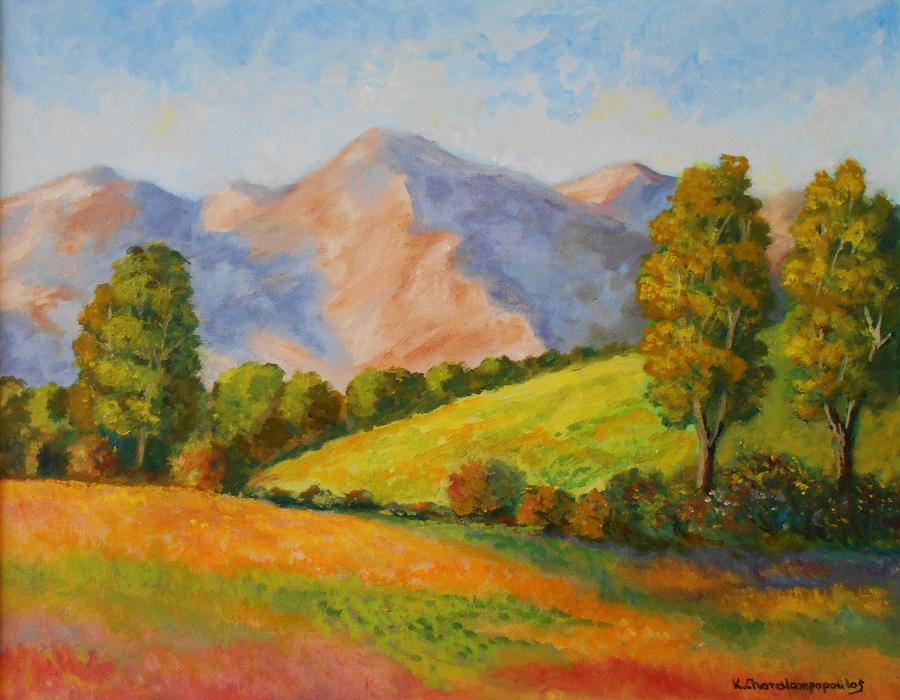  Erymanthos Mountain Painting by Konstantinos Charalampopoulos