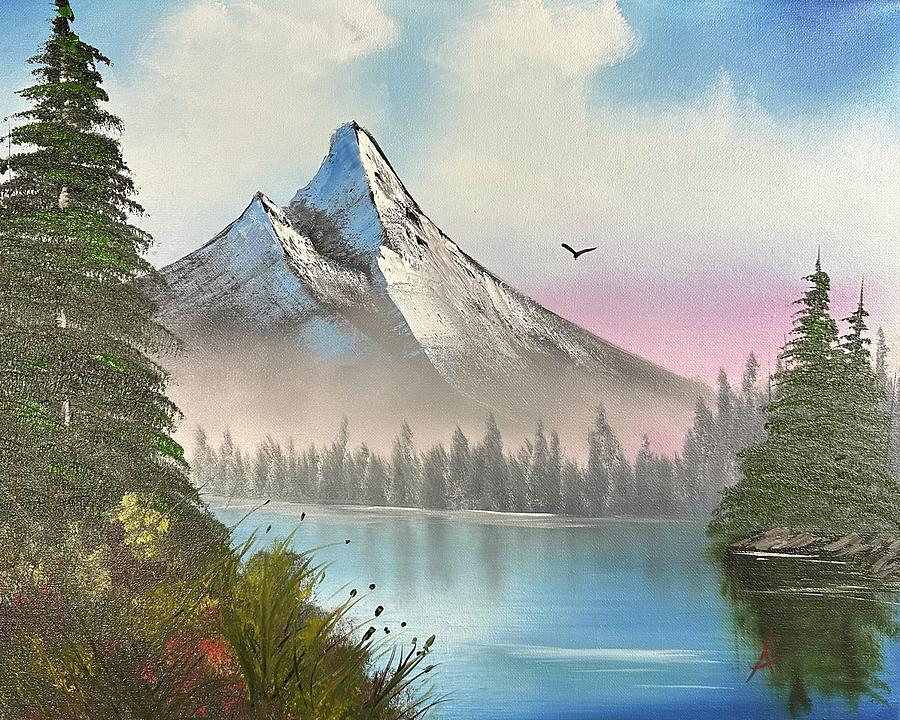 Mountain Evergreen Painting By Adam Lashley - Fine Art America