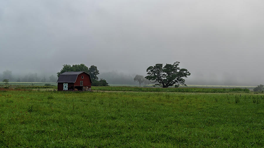 Mountain Farm on a Foggy Morning Photograph by Fon Denton
