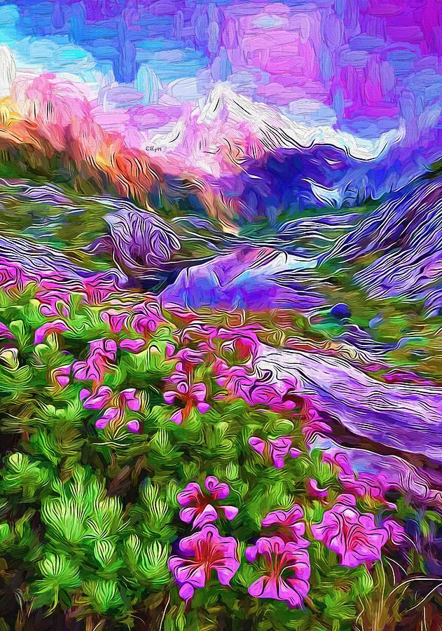 Mountain field 2 Painting by Nenad Vasic