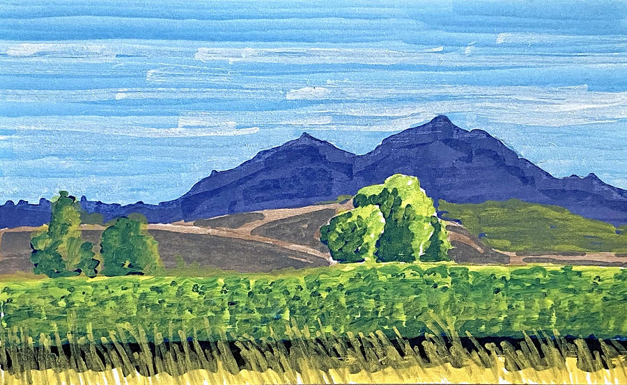 Mountain, Field Painting by Masha Batkova