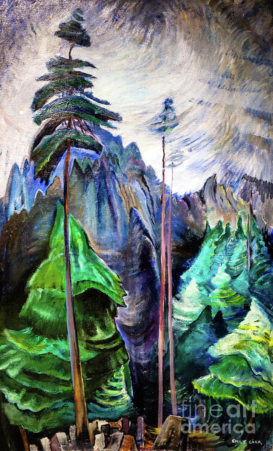 Mountain Forest 1936 by Emily Carr Painting by Emily Carr