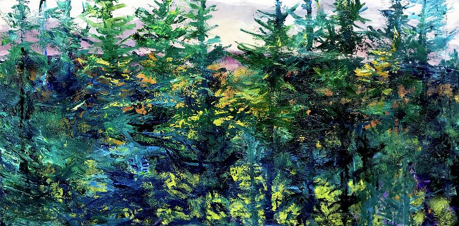Tree Painting - Mountain Forest  by Julia S Powell