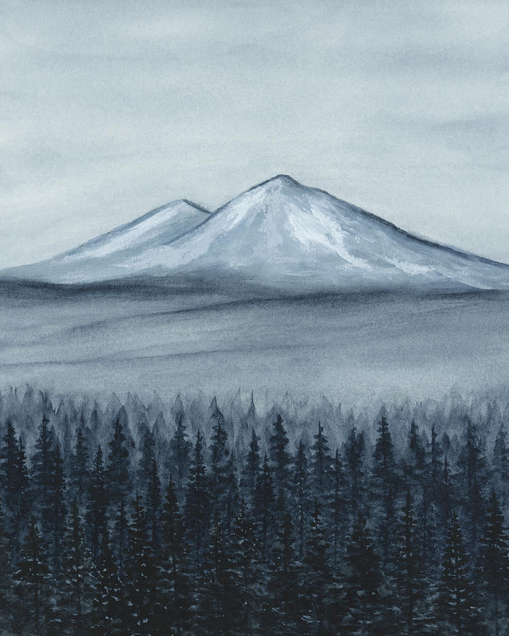 Mountain from Tumalo III Painting by Rachel Elise