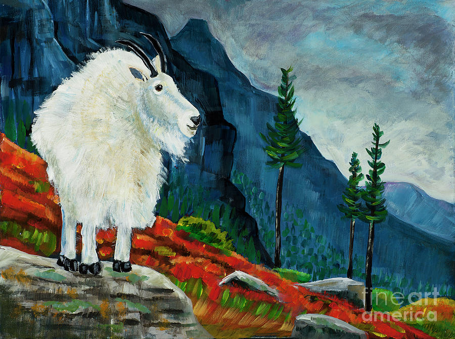 Glacier National Park Painting - Mountain Goat Country by Harriet Peck Taylor