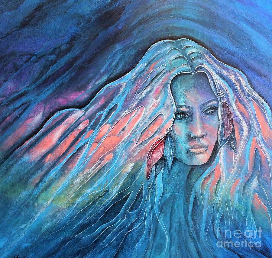 Mountain Goddess Painting by Reina Cottier