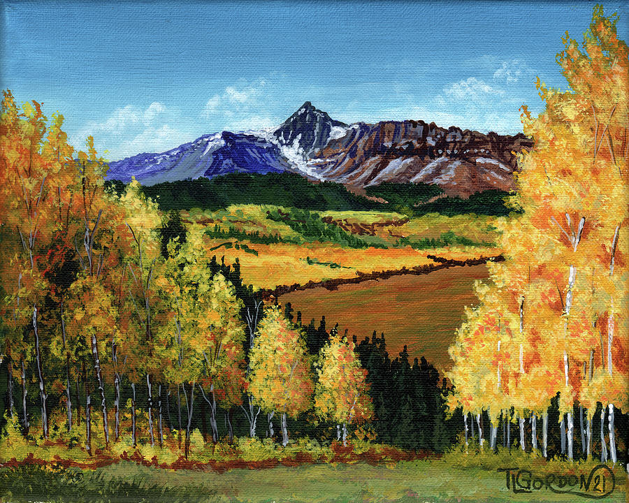 Mountain gold Painting by Timithy L Gordon