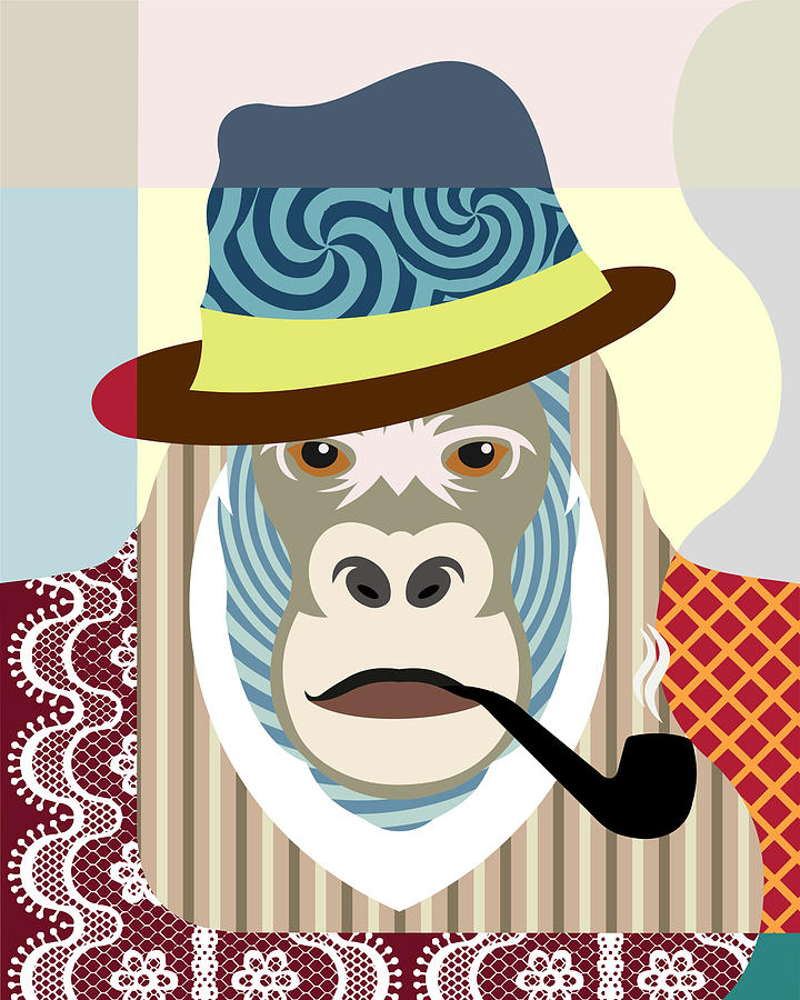 Wildlife Digital Art - Mountain Gorilla by Lanre Studio
