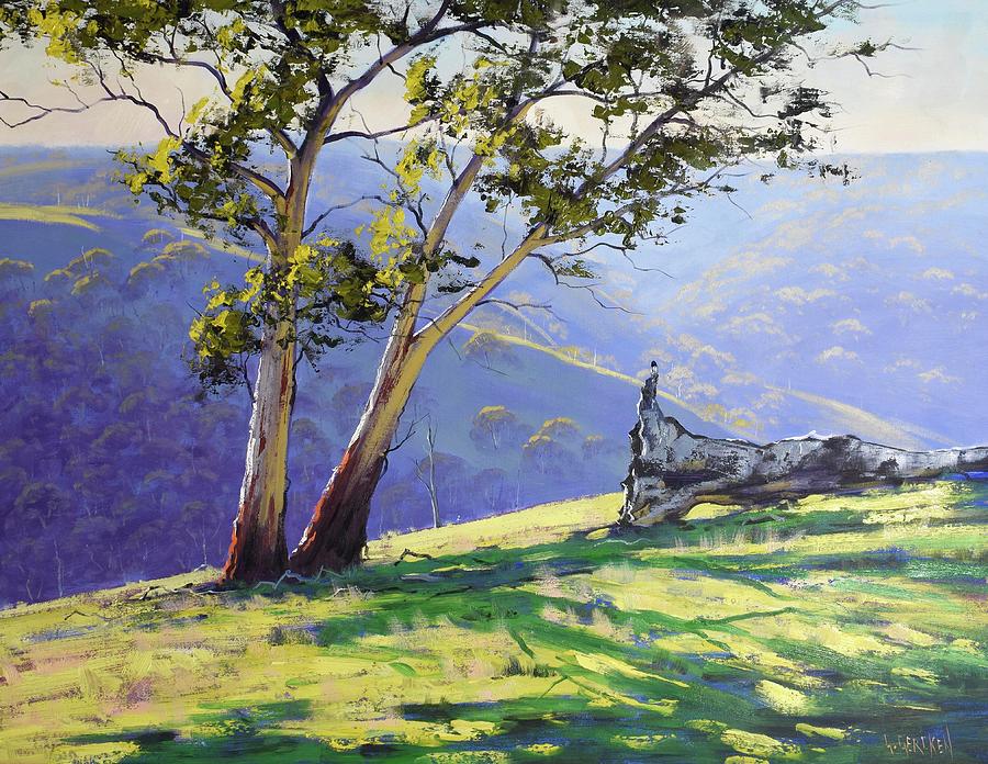 Mountain-gum-trees-landscape Painting