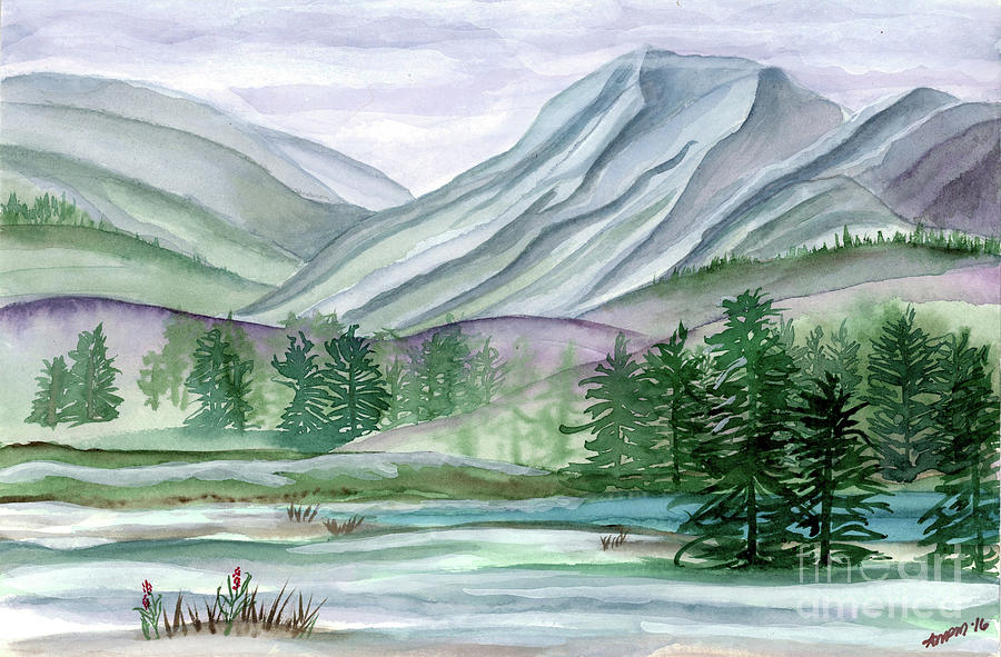 Mountain Home 1 Painting by AnnMarie Parson-McNamara