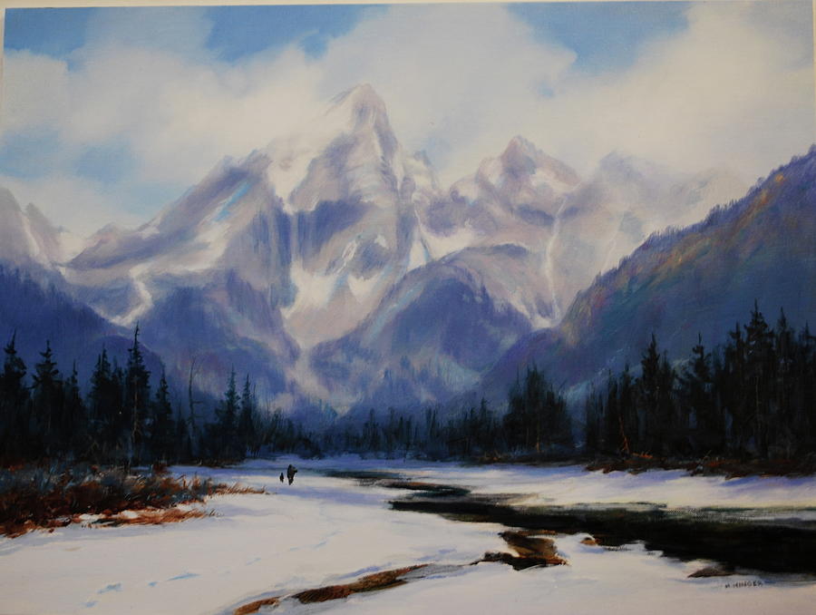 Mountain home Painting by Richard Hinger