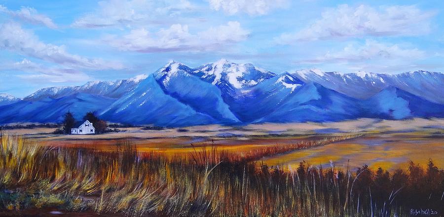 Mountain Home Painting by Roseanne Schellenberger