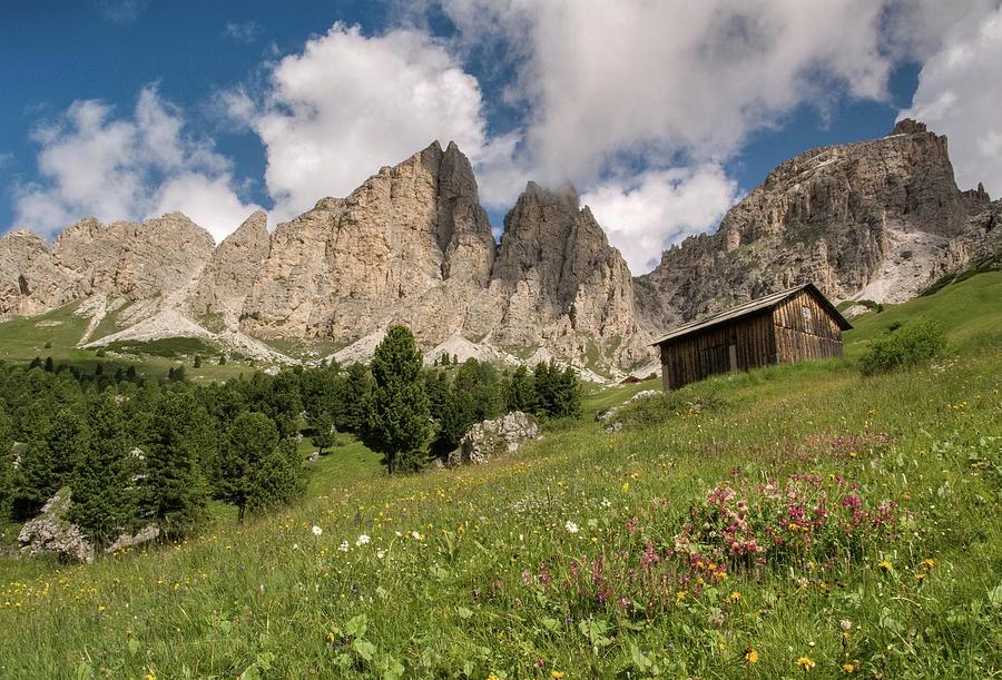 Mountain Hut, the Dolomites, Italy Photograph by Sarah Howard