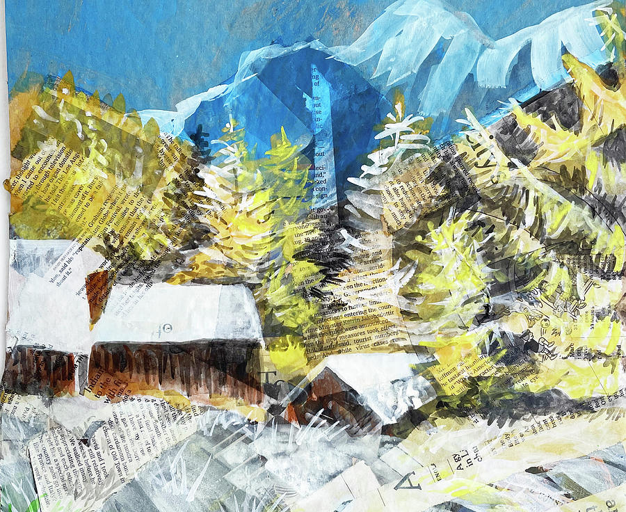 Mountain huts Painting by Tilly Strauss