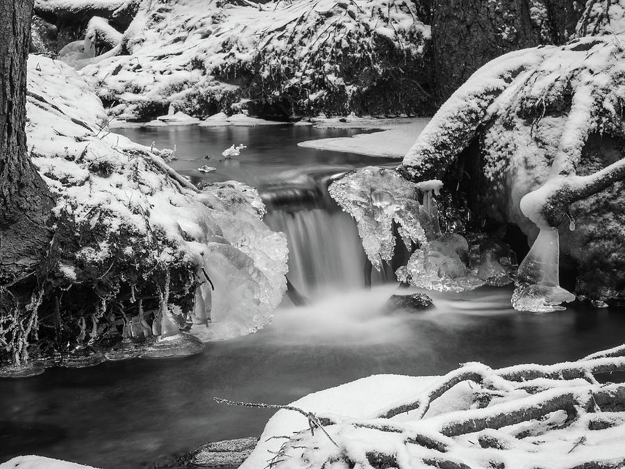 Mountain icy stream Photograph by Jivko Nakev
