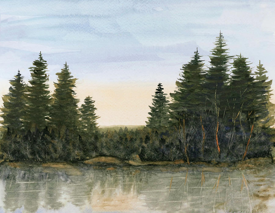 Mountain Lake Painting