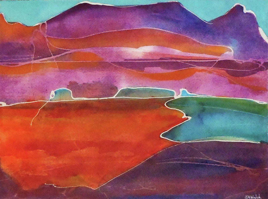 Mountain Painting - Mountain Lake by Julia Walsh Mountain Painting - Mountain Lake by Julia Walsh