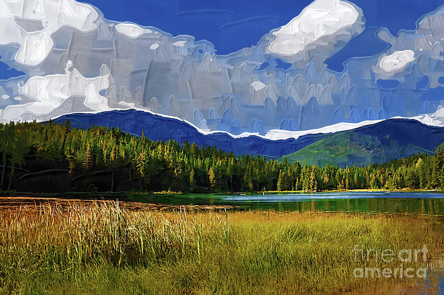 Mountain Digital Art - Mountain Lake by Kirt Tisdale
